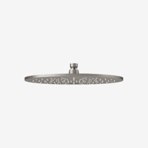 12-inch round brushed nickel showerhead with thick durable design