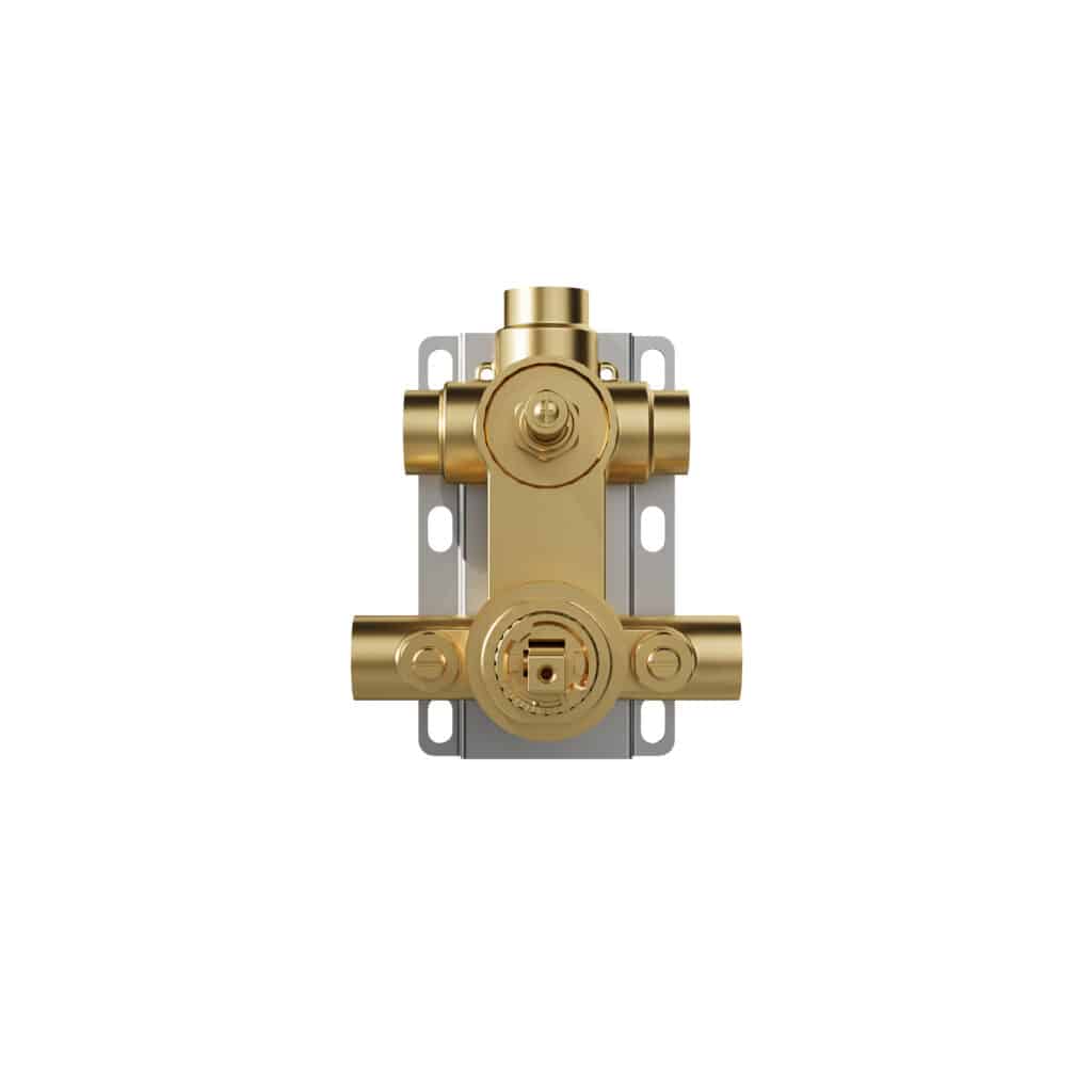 Integrated Pressure Balance Valve and 3-Outlet Diverter Rough-In