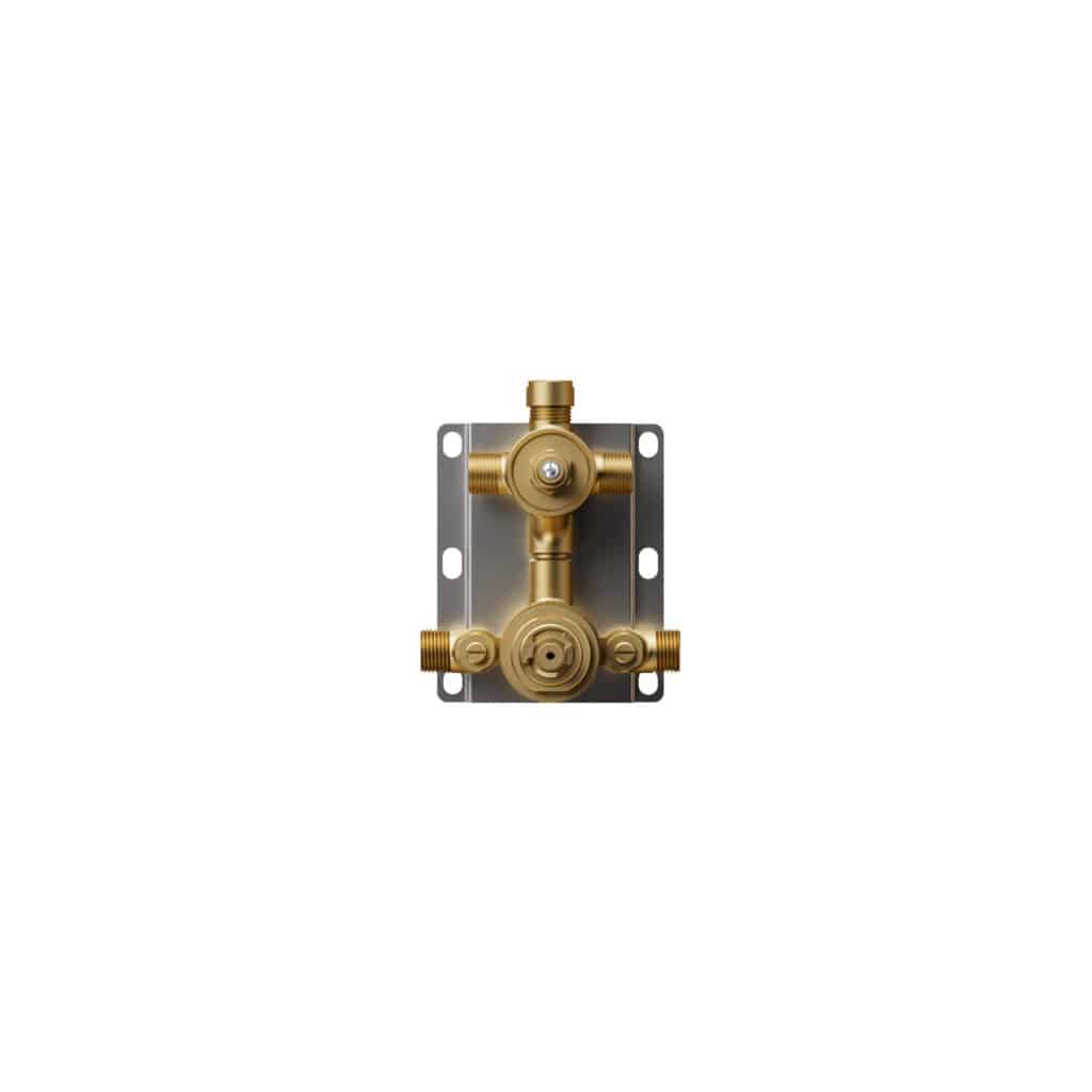 Integrated Pressure Balance Valve and 2-Outlet Diverter Rough-In