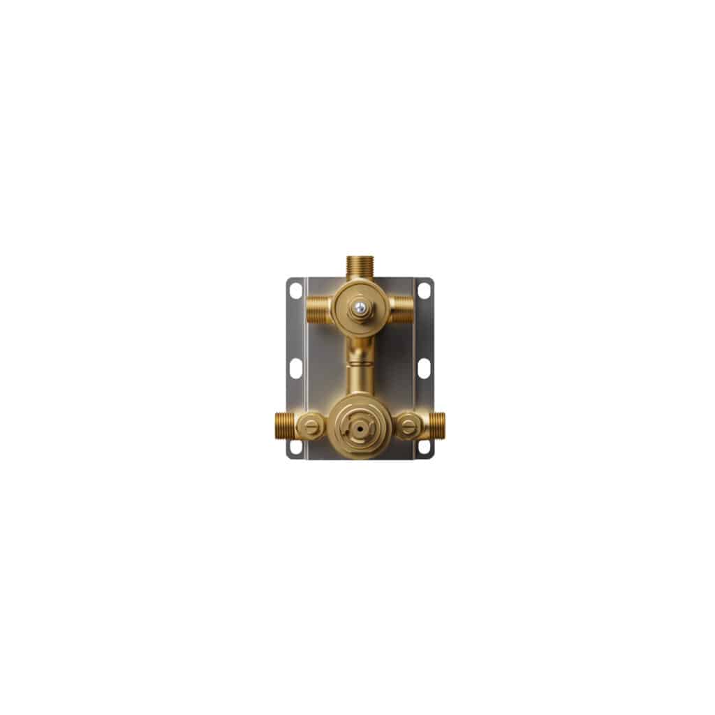 Integrated Pressure Balance Valve and 3-Outlet Diverter Rough-In