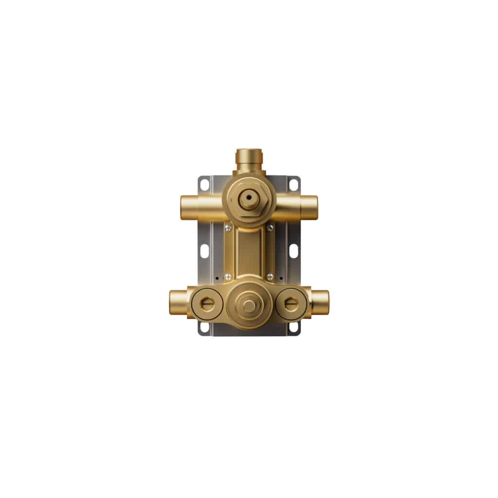 Integrated Thermostatic Valve and 2-Outlet Diverter Rough-In