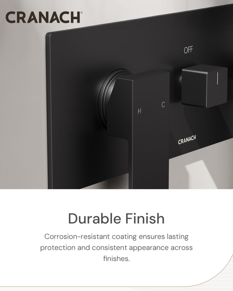CROZET 2-Outlet Pressure Balance Valve Trim With Lever Handle