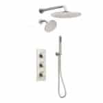 FARNE Three-Function Thermostatic Shower System with Dual Showerheads(10''/6'')