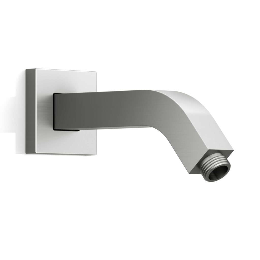 Wall-mount shower arm with flange