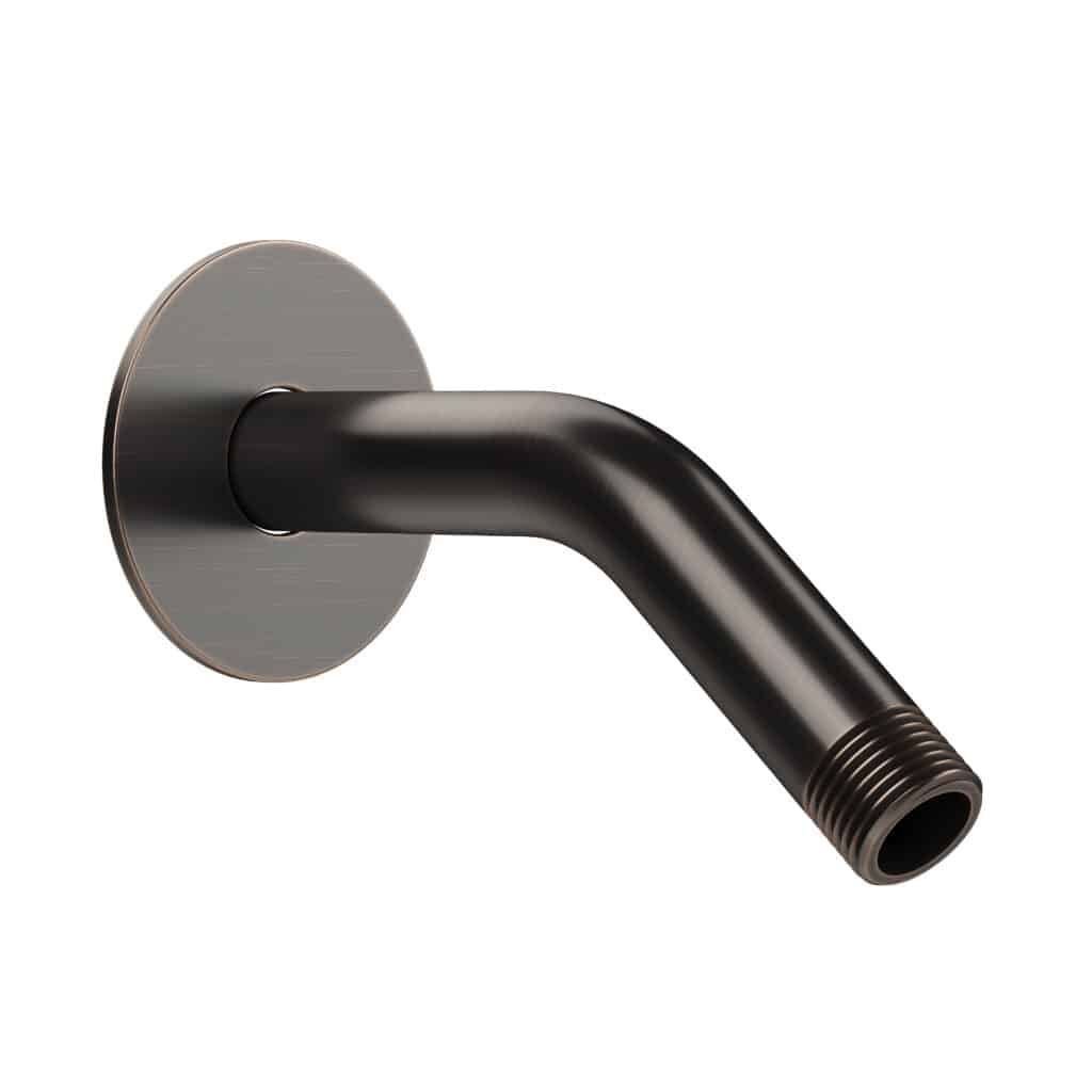 Round Angled Wall-Mount Shower Arm with Flange