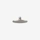 6-inch round brushed nickel showerhead with thick durable design