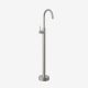 Floor mount tub faucet in brushed nickel