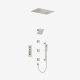 5-function wellness shower system with a 22.8x15-inch LED showerhead offering rainfall and waterfall modes in Brushed Nickel