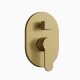 Oval 3-outlet Pressure Balanced Valve Trim Brushed Gold