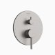 Round 3-outlet Pressure Balanced Valve Trim Brushed Nickel