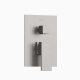 Square 3-outlet Pressure Balanced Valve Trim Brushed Nickel
