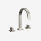 Tall widespread bathroom sink faucet with knob handles brushed nickel Rugen