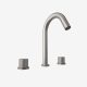 Widespread bathroom sink faucet with knob handles brushed nickel Torcelllo