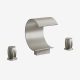 Widespread waterfall bathroom sink faucet with knob handles brushed nickel Bardsey