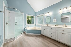 modern interior of bathroom