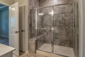 an interior of the bathroom of a house