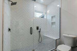 bathroom with big walk in sho