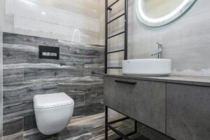 interior of a modern toilet